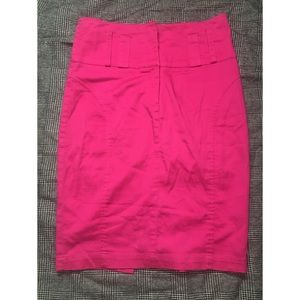 Guess Pencil Skirt With Belt Loops Hot Pink